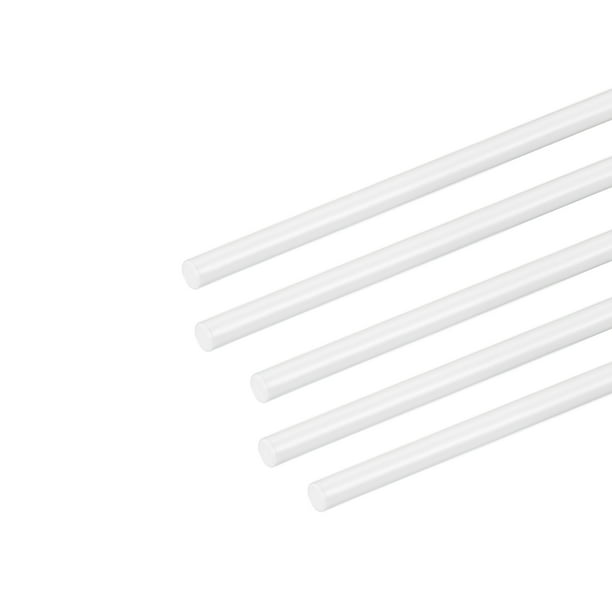 White for DIY 5-Piece Architectural Models 1/8 inch in Diameter and 20 inches in Length Round Styrene Plastic Round Bar Rod 